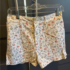 Rebecca Taylor Floral Vine Print High Waisted Twill Women's Shorts